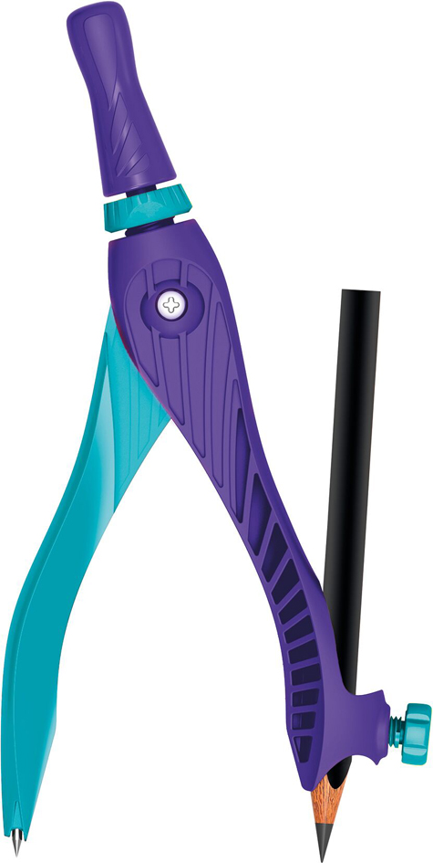 Compas Kid'Z 360° Agility, violet/bleu, avec adaptateur