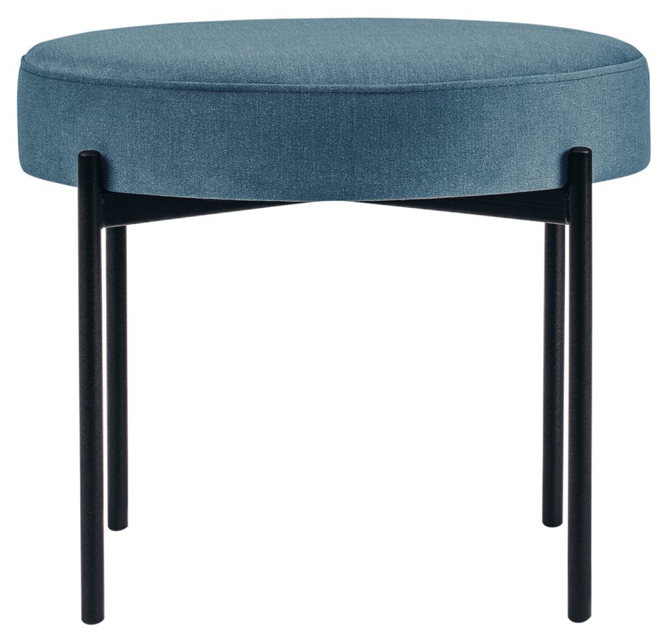 PAPERFLOW Banc GAIA, rond, habillage tissu, bleu