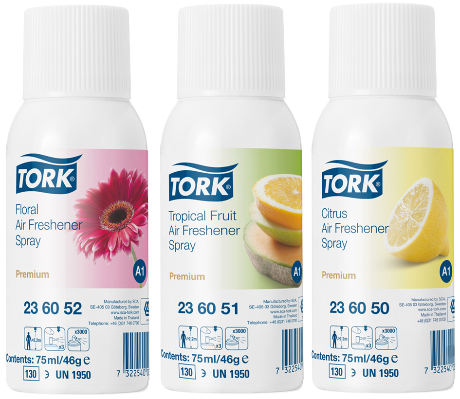 TORK Spray désodorisant 'Parfum agrumes', 75 ml