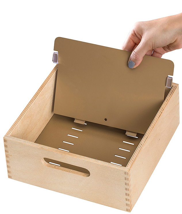Bacs à fiches en bois