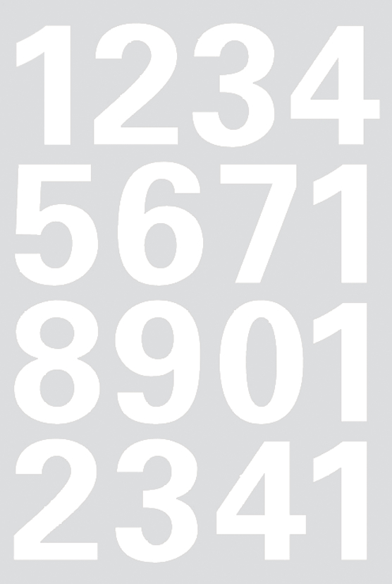 HERMA Stickers chiffres 0-9, film en blanc