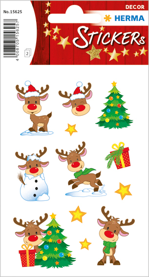 HERMA Stickers de Noël DECOR 'Little Rudolph'