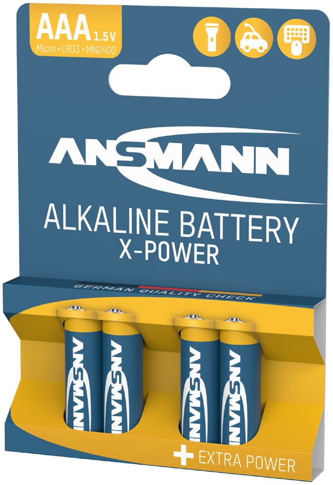 ANSMANN Pile alcaline 'X-Power', Micro AAA, blister de 4
