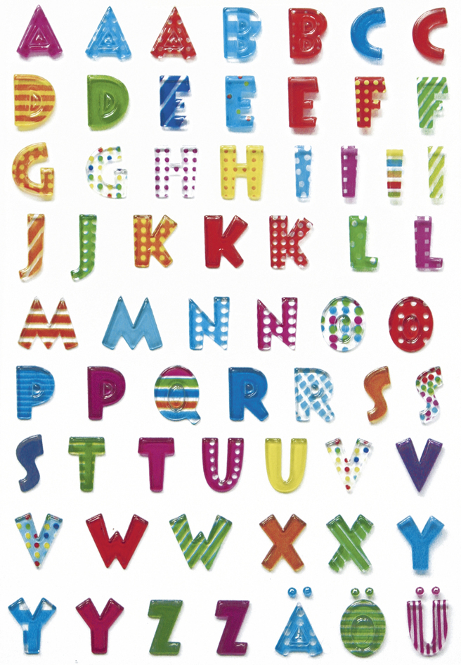 Stickers, chiffres & lettres