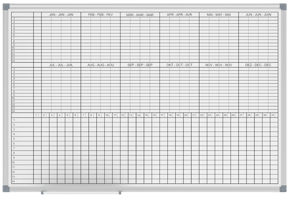 Tableau de planning mensuel/annuel MAULstandard