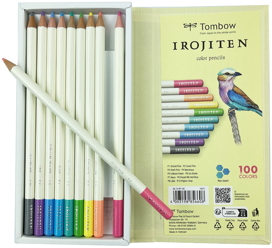 TOMBOW Crayons de couleur IROJITEN 'Volume 1', set de 10