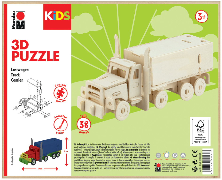 Puzzle 3D "Camion", emballage