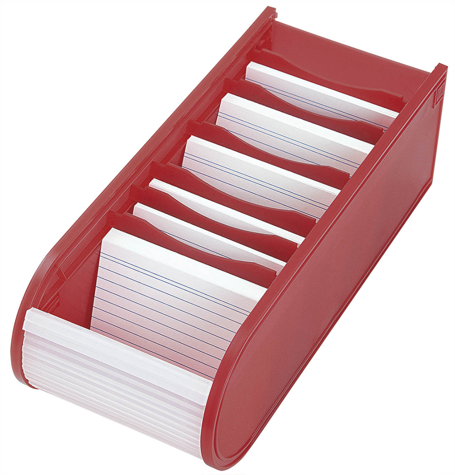 WEDO Fichier éducatif A8 paysage, 100 fiches, rouge