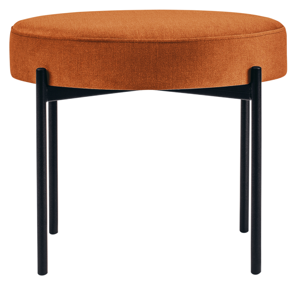 PAPERFLOW Banc GAIA, rond, habillage tissu, rouille
