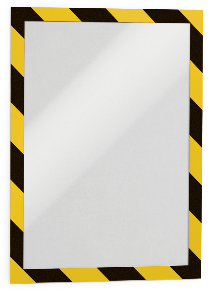 Cadre d'affichage magnétique DURAFRAME SECURITY, jaune/noir