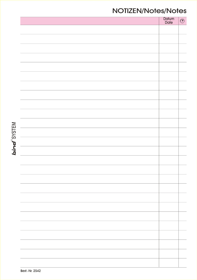 bind Fiche de rechange pour notes Manager, A5, ligné