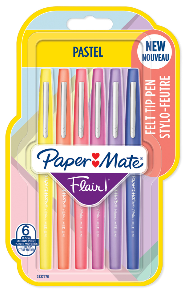 Paper:Mate Stylo feutre Flair PASTELL, blister de 6