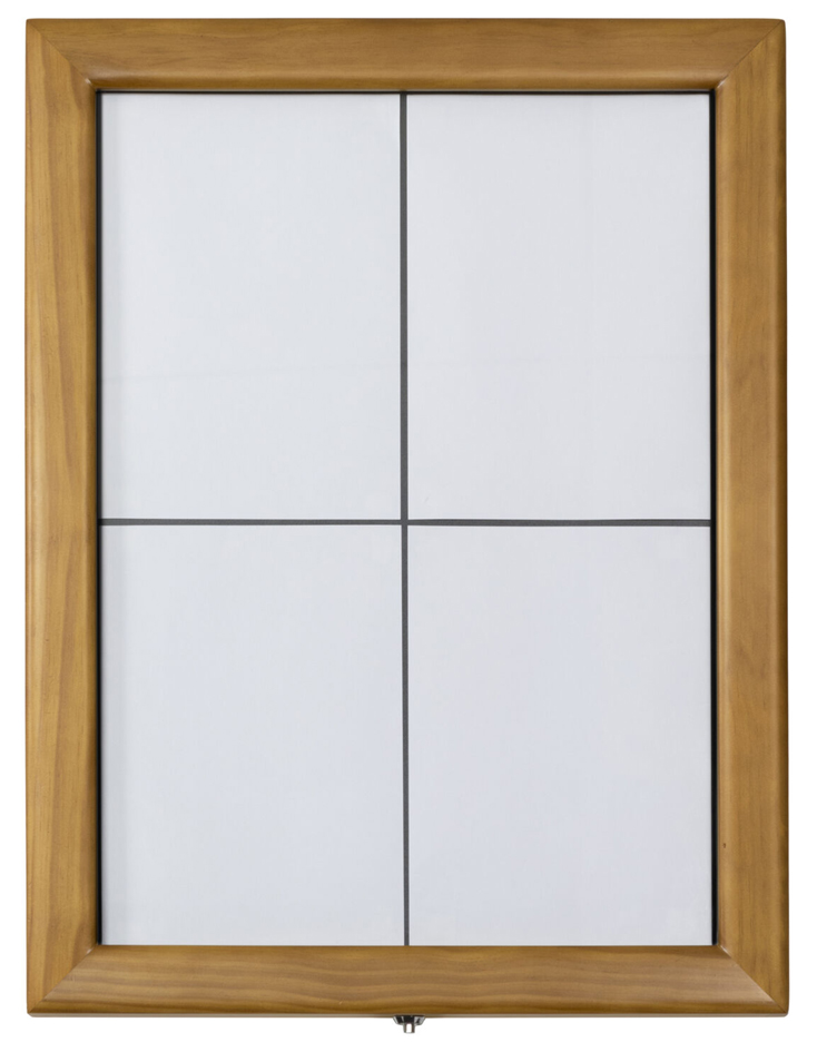 Securit Vitrine d'affichage LED CLASSIC, 4 x A4, teak