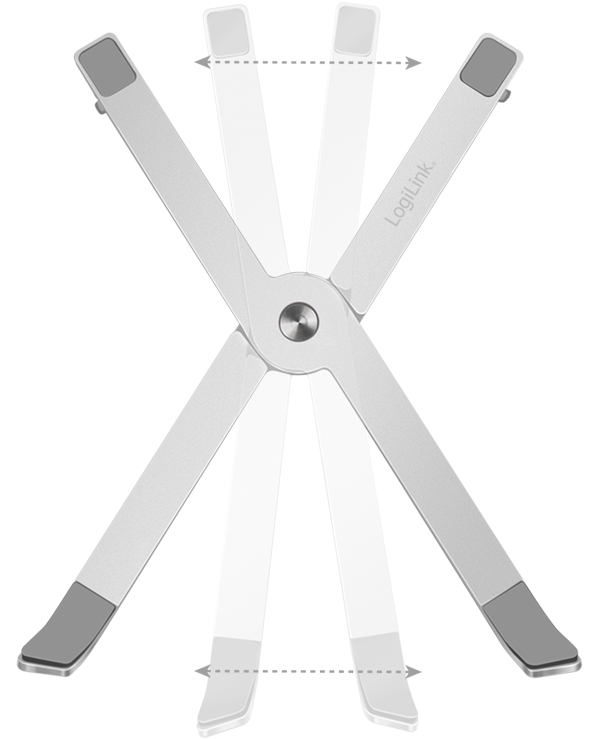 LogiLink Support pour tablette/ordinateur portable, argent