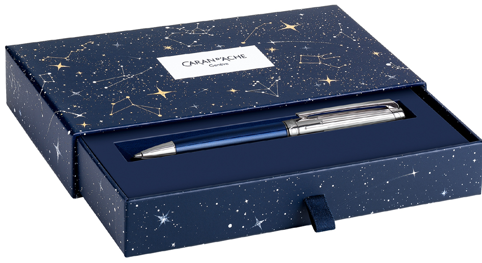Stylo à bille LEMAN COSMIC BLUE - boîte cadeau