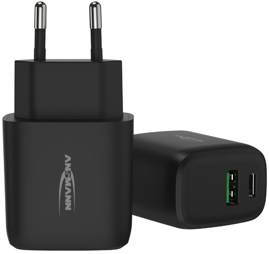 ANSMANN Chargeur USB Home Charger HC218PD, 2x port USB, noir