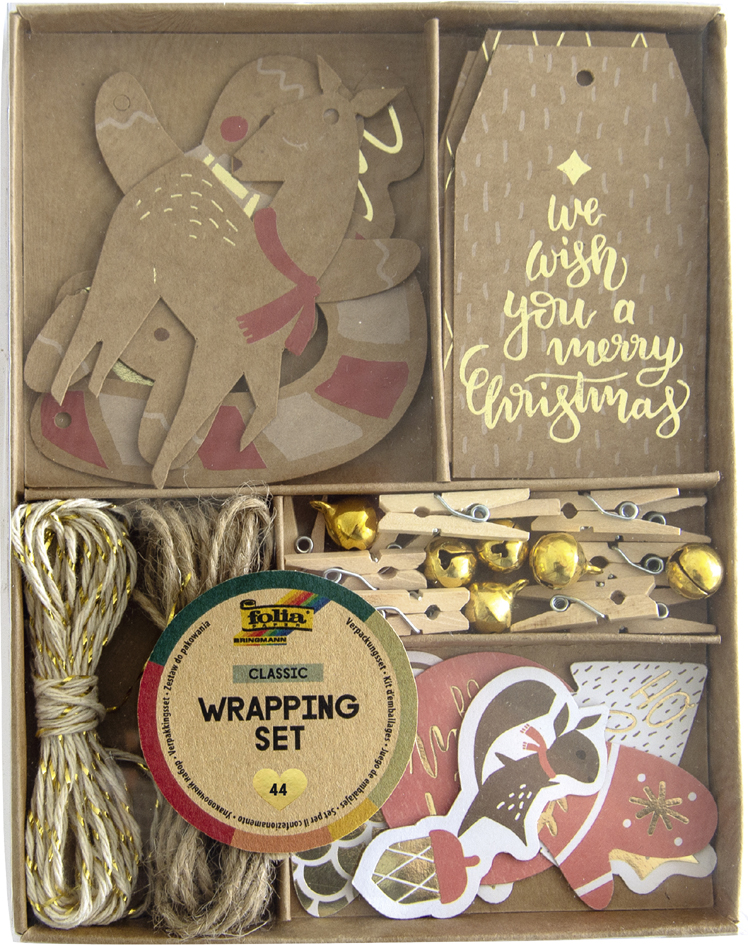 folia Kit d'emballage de Noël CLASSIC, 44 pièces