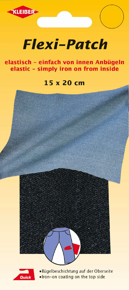 KLEIBER Patch thermocollant, repassage intérieur, jean foncé