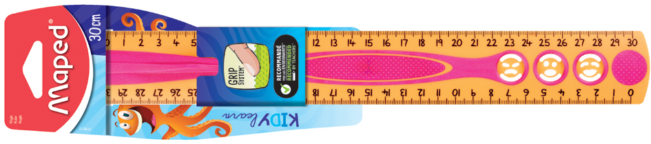 Visuel de référence: Règle plate Kidy Grip, 300 mm, blister