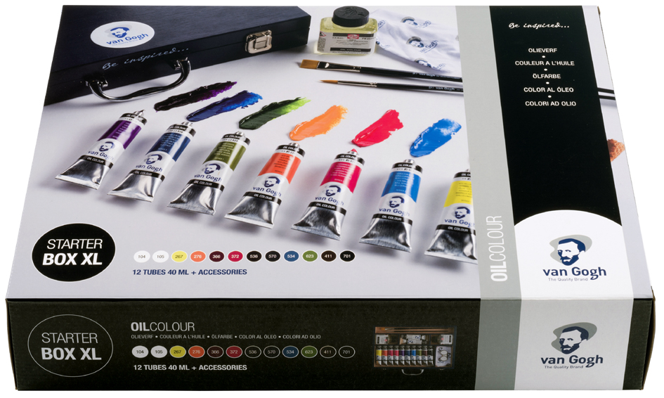 Kit de démarrage XL de peinture à l'huile Van Gogh, emballage