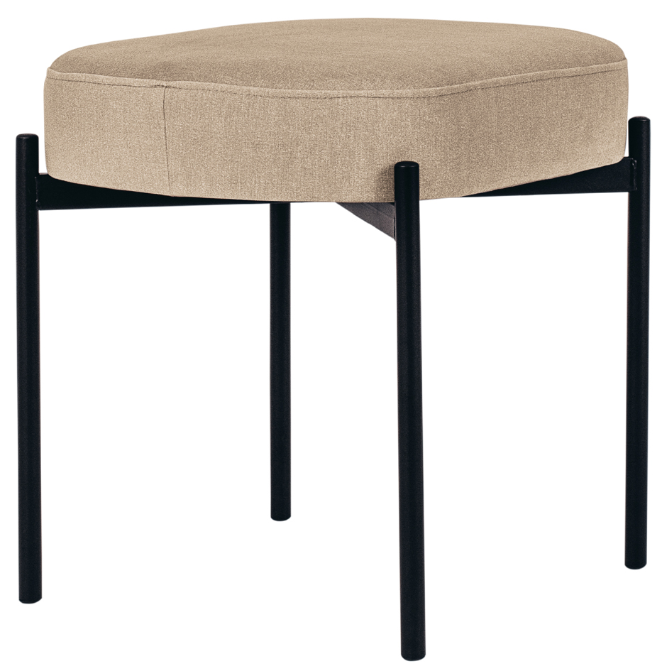 PAPERFLOW Banc oval GAIA, taille S, habillage tissu, ivoire