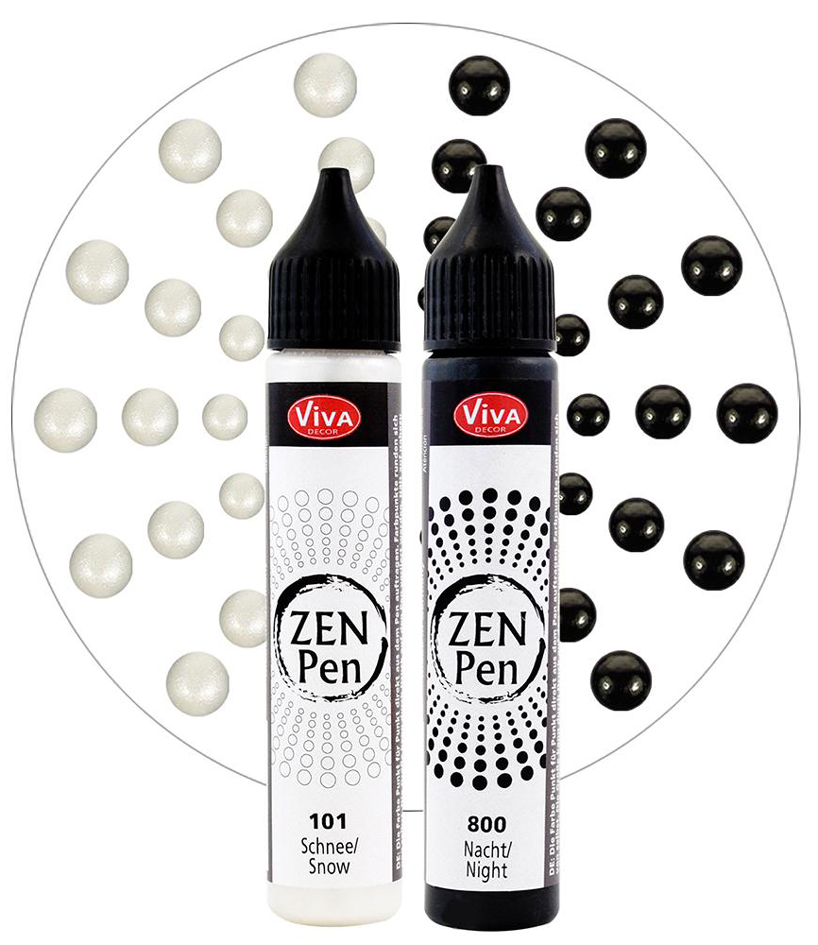 ViVA DECOR Stylo à perle Zen Pen 'Yin & Yang', set de 2