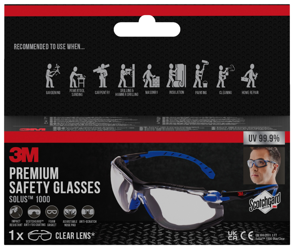 Lunettes de protection premium Solus 1000, emballage