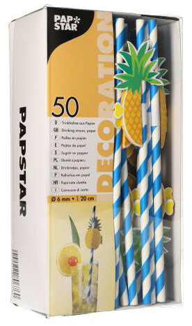 Paille en papier "Ananas", emballage