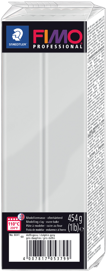 FIMO PROFESSIONAL Pâte à modeler, 454 g, gris dauphin