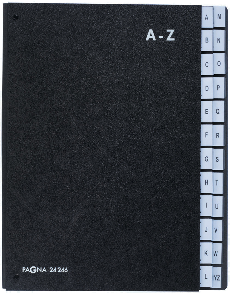 PAGNA trieur, format A4, 24 positions, A - Z, noir