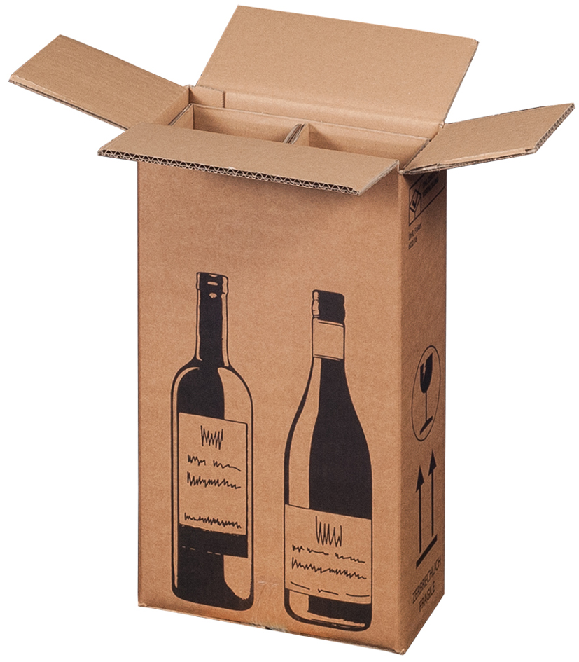 smartboxpro Cartons d'expédition pour 2 bouteilles