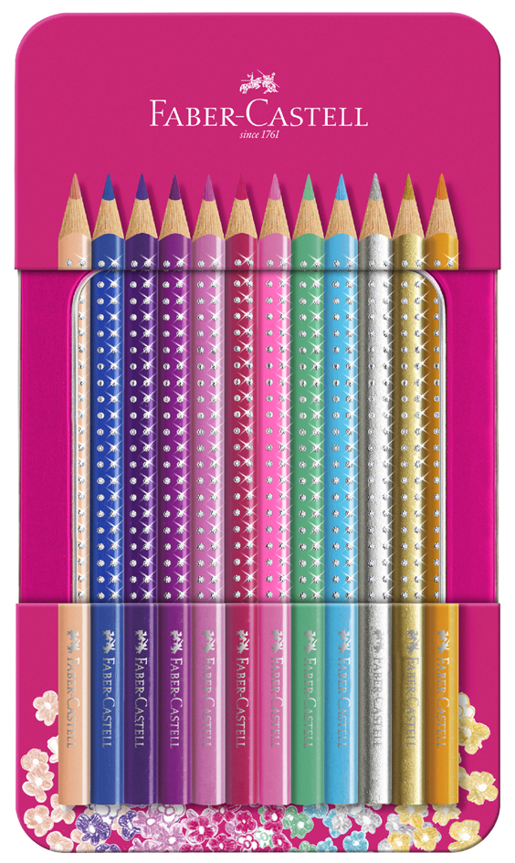 FABER-CASTELL Crayons de couleur triangulaires SPARKLE