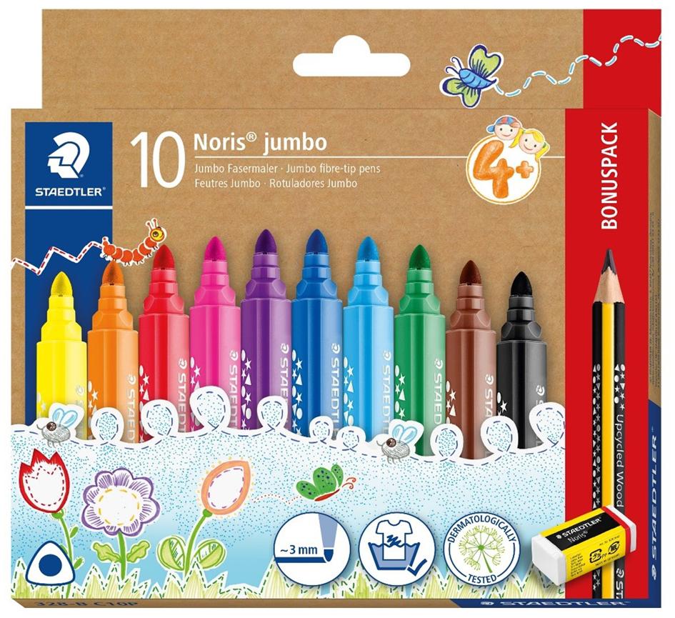 STAEDTLER Feutre Noris jumbo, pack bonus