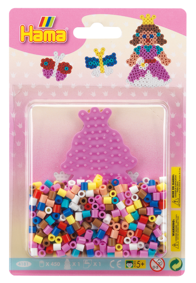Hama Perles à repasser midi 'Princesse/papillon', blister