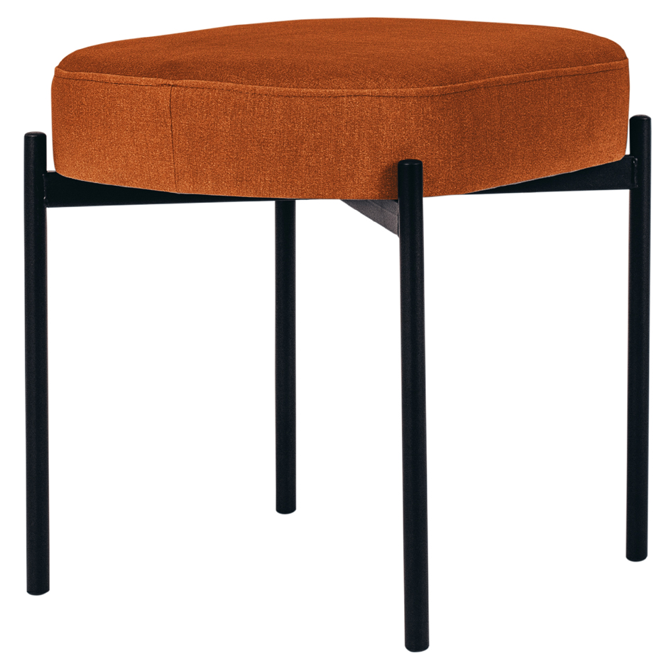 PAPERFLOW Banc oval GAIA, taille S, habillage tissu, rouille
