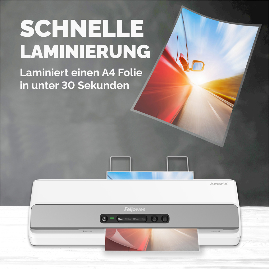Visuel de référence : laminage rapide, lamine une feuille A4 en moins de 30 secondes