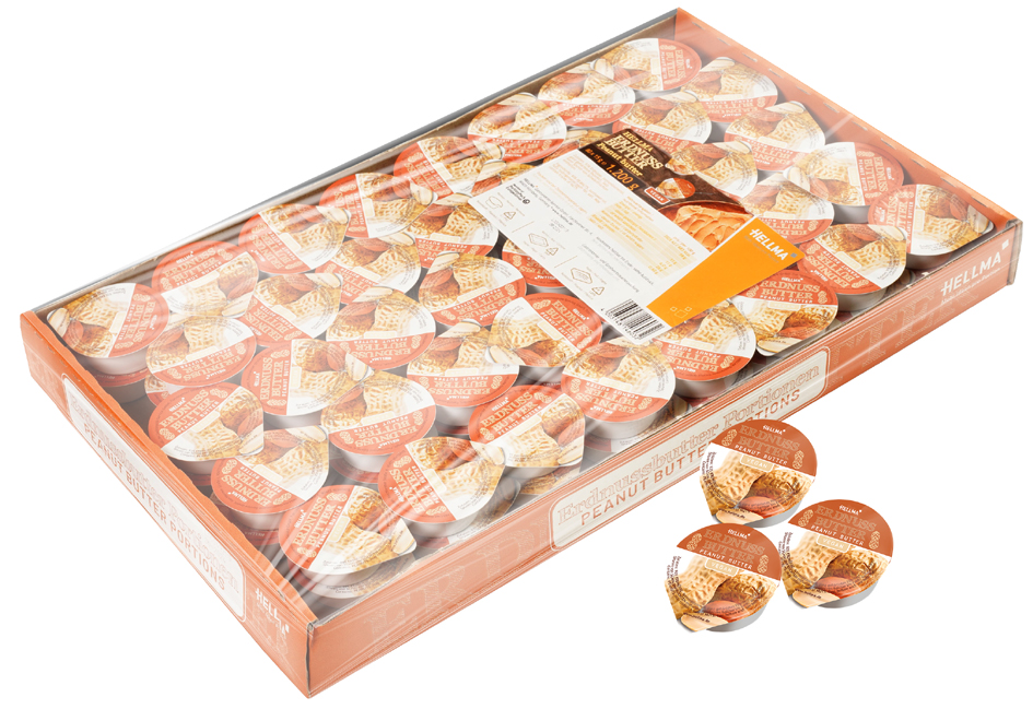 HELLMA Beurre de cacahuète, 80 portions, dans un carton