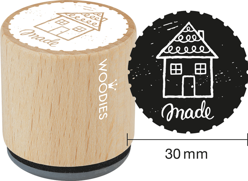 COLOP Tampon à motif Woodies Handmade 'fait maison'
