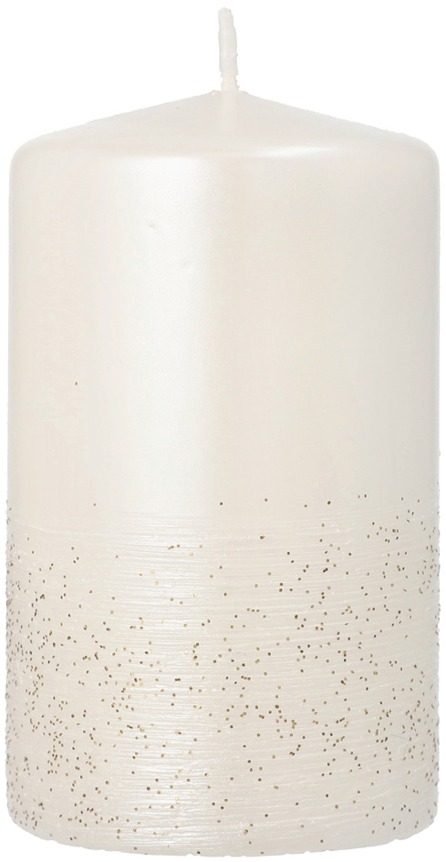 STARPAK Bougie cylindrique 'Safe Candle Fia', 60 mm, nacré