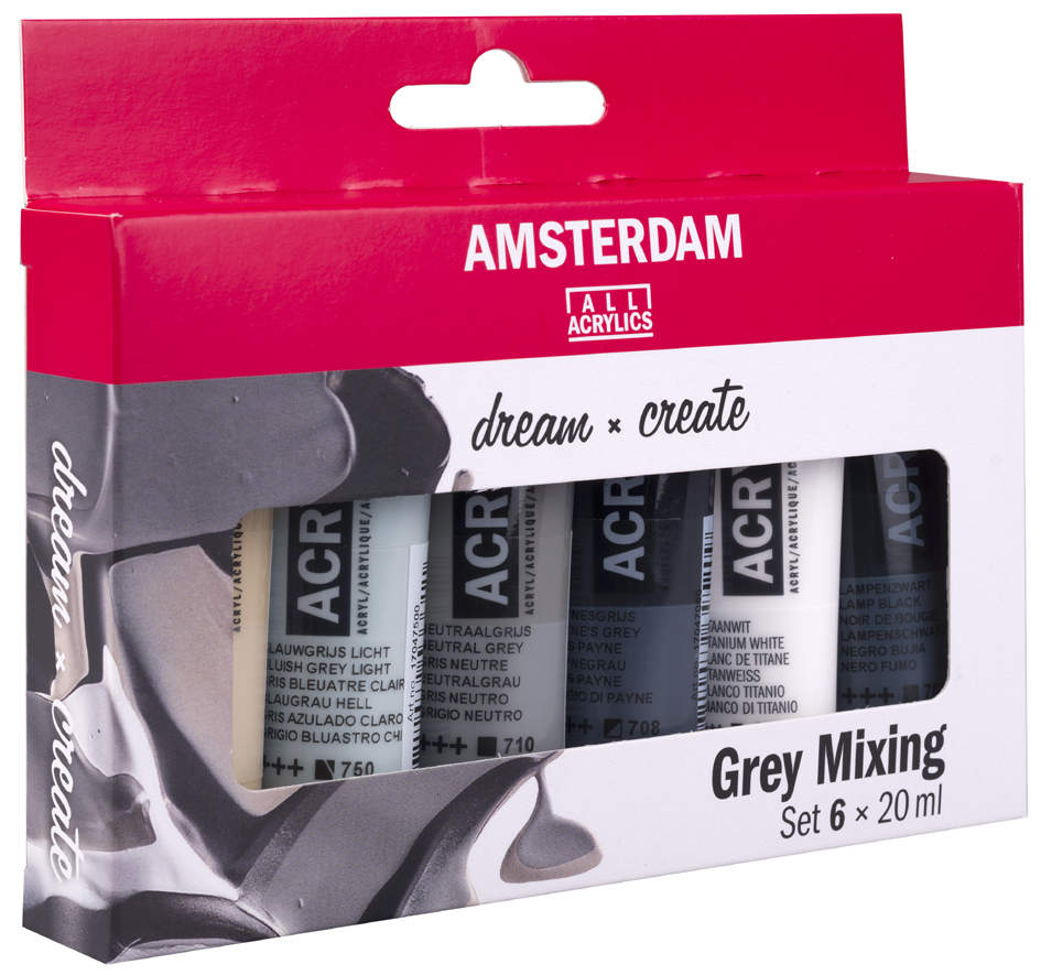 ROYAL TALENS Peinture acrylique AMSTERDAM, set de gris