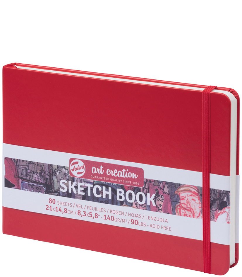 Visuel de référence : carnet de croquis, rouge