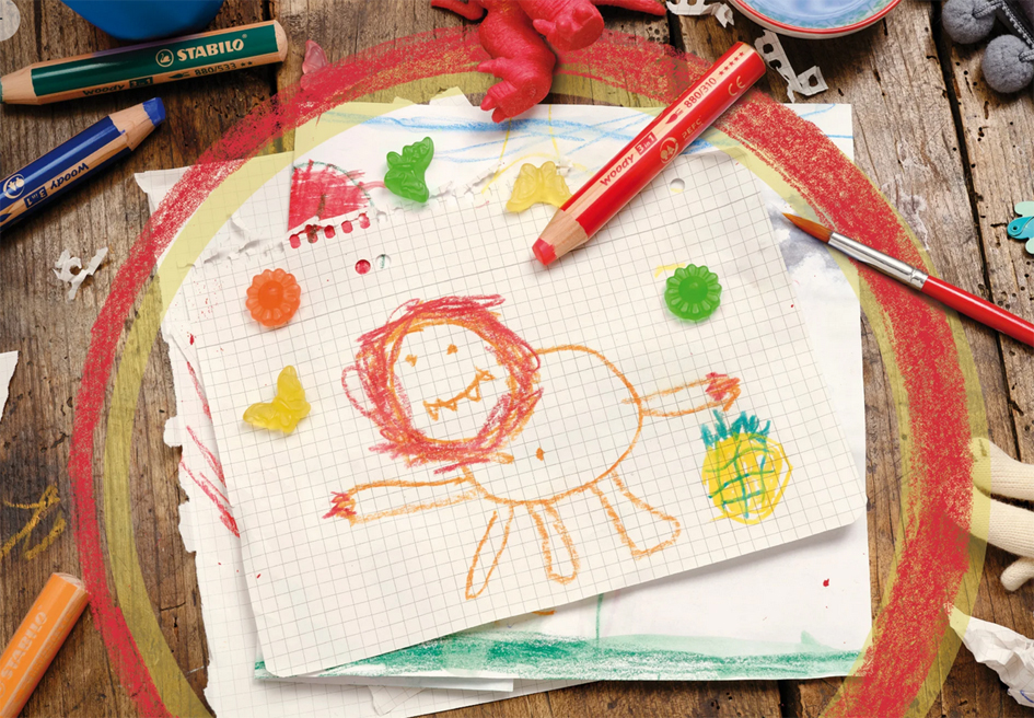 Crayons à la cire & craies gel