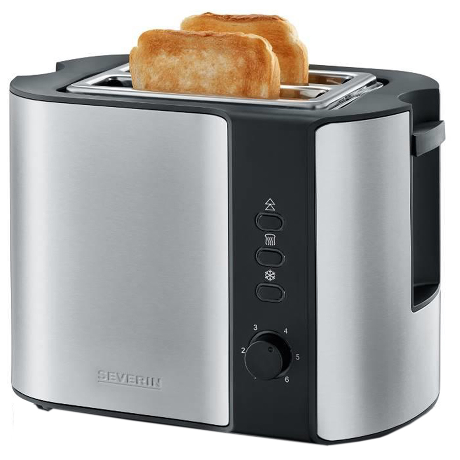 SEVERIN Grille-pain pour 2 tranches AT 2589, inox / noir