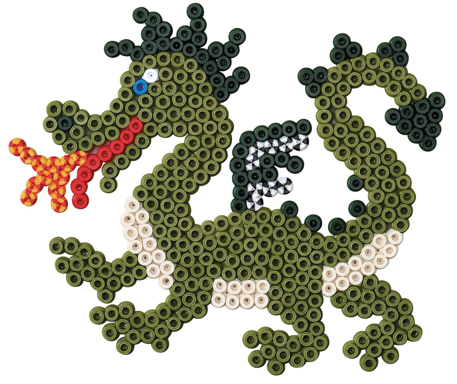 Visuel de référence: utilisation des perles à repasser midi "dragon"