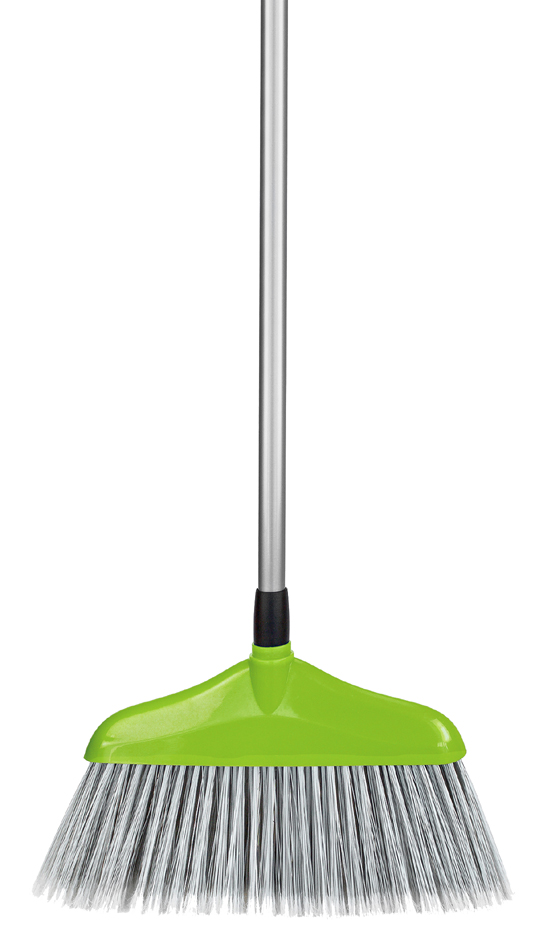 Balai avec manche "Superbroom", brosse en PP - grün