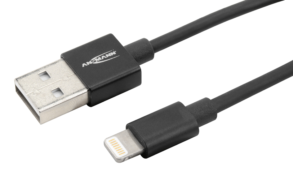 ANSMANN Câble de données & de charge, Apple-Lightning-USB-A