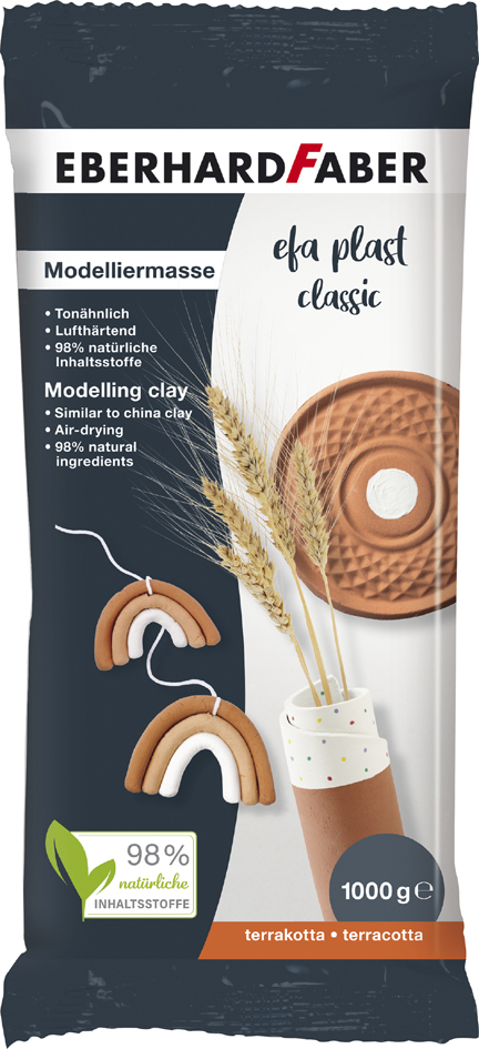 EBERHARD FABER Pâte à modeler EFA plast classic, terracotta
