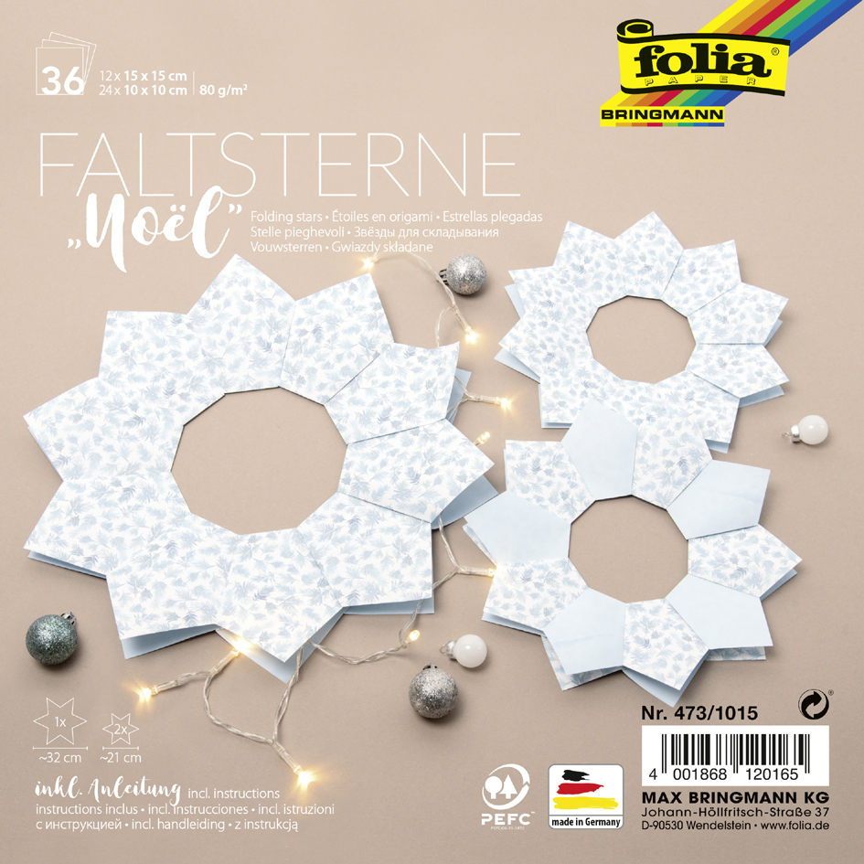 folia Set d'étoiles à plier 'Noel' (technique Meissner)