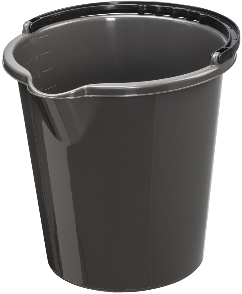 plast team Seau 'VANCOUVER', rond, 10 litres, anthracite