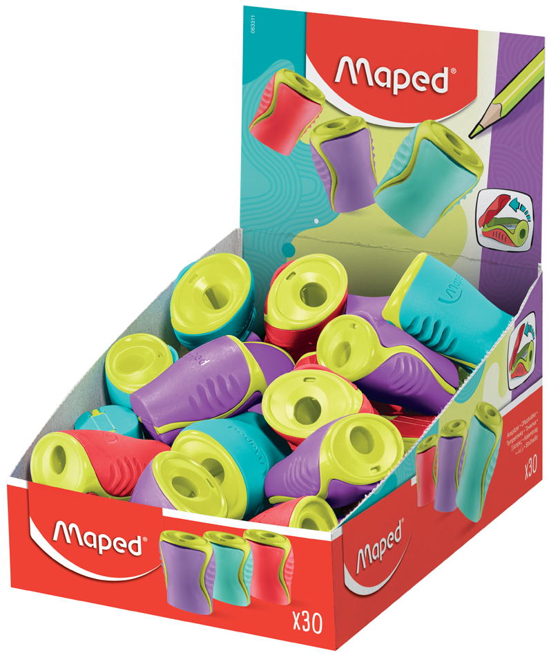 Maped Taille-crayon Boogy, en plastique, présentoir de 30